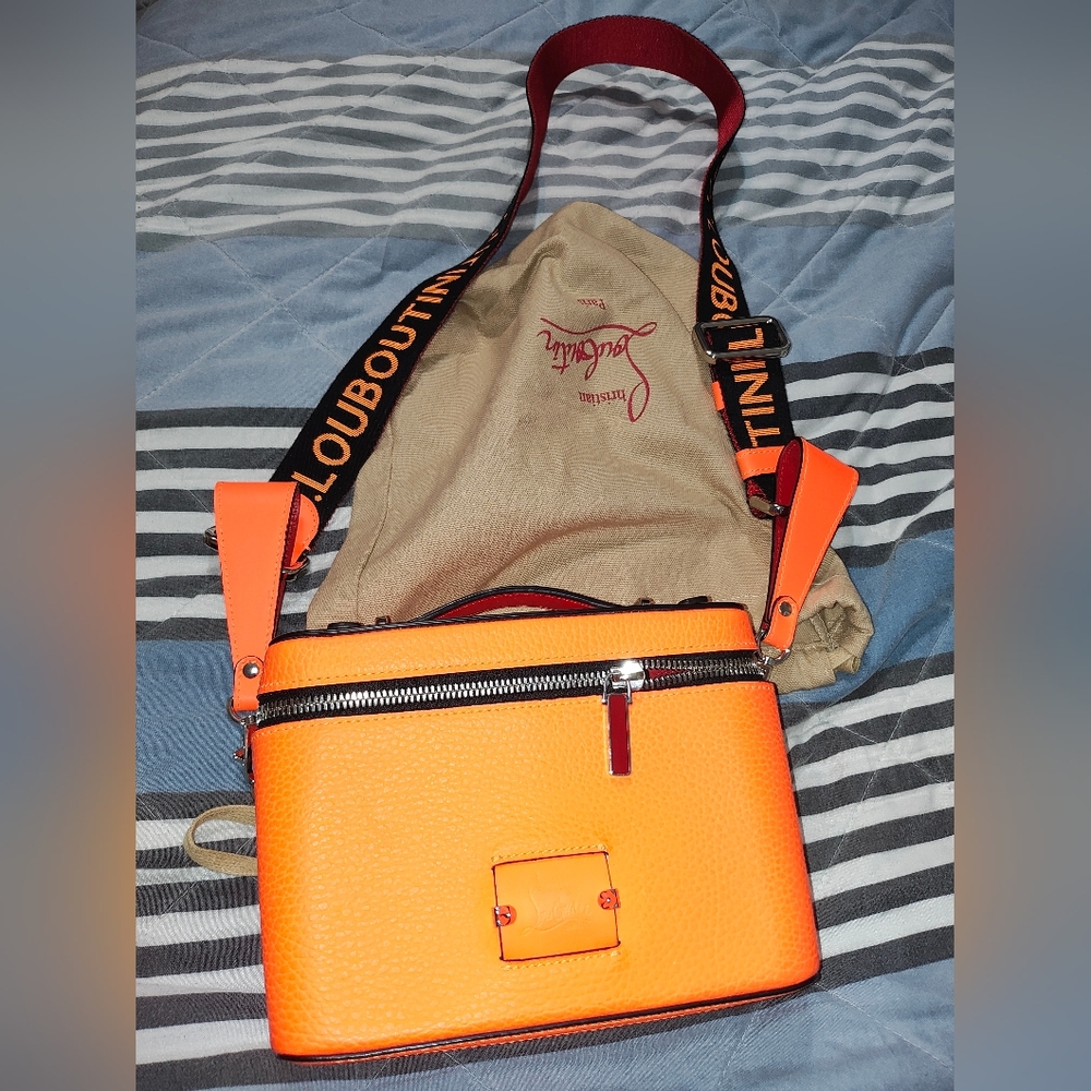 Christian Louboutin Neon Orange Small Kypipouch